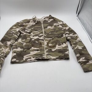 Scully‎ Camouflage Hoodie Women's Size Small Zipper Front Western Theme Cotton